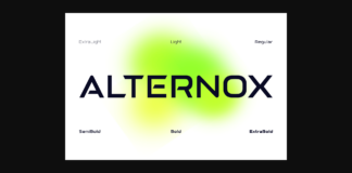 Alternox Font Poster 1