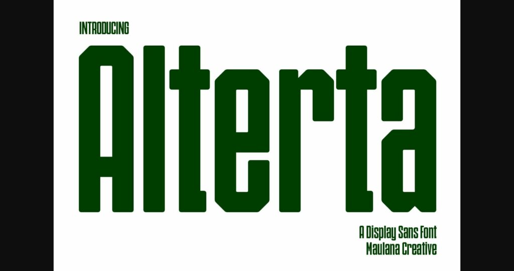 Alterta Font Poster 3