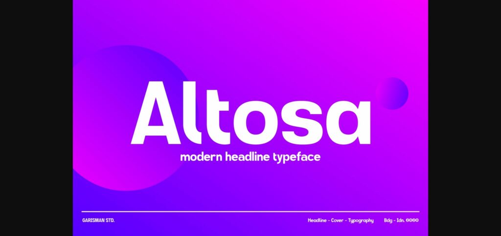 Altosa Font Poster 3