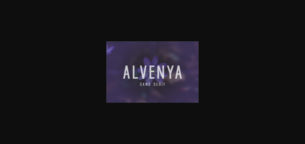 Alvenya Font Poster 1