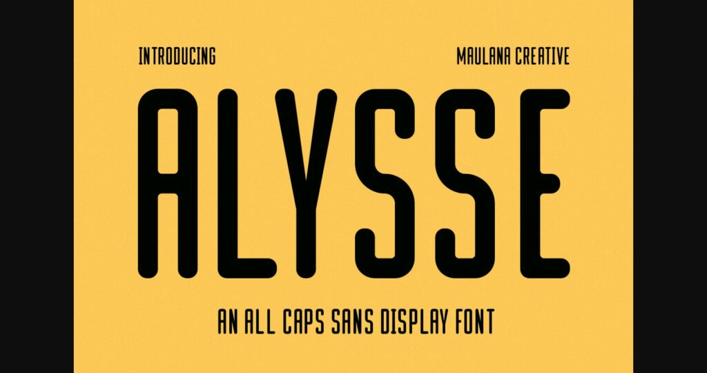 Alysse Font Poster 1