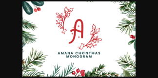 Amana Christmas Monogram Font Poster 1