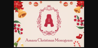 Amara Christmas Monogram Font Poster 1