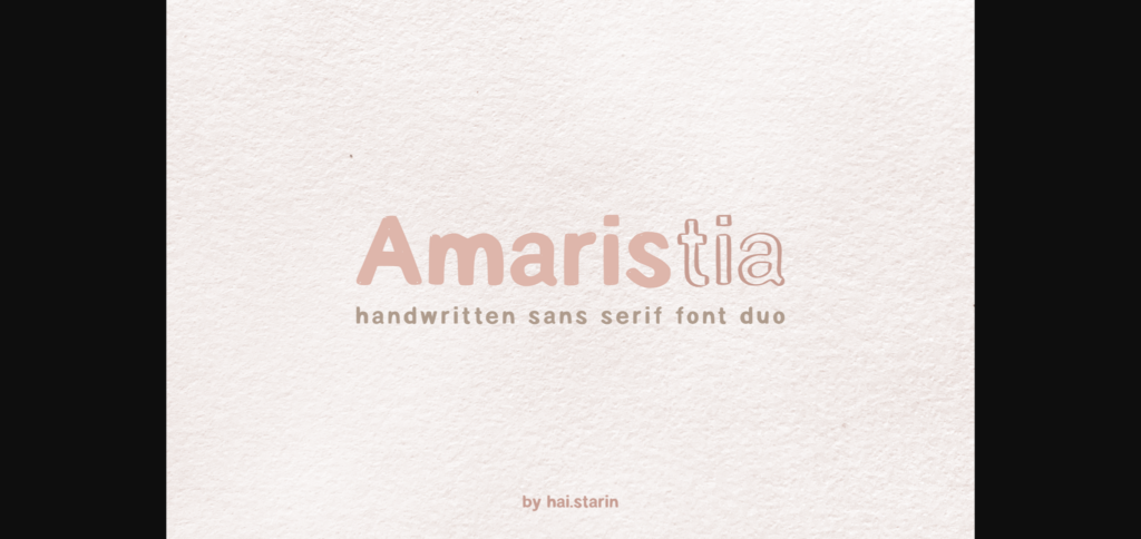 Amaristia Font Poster 3