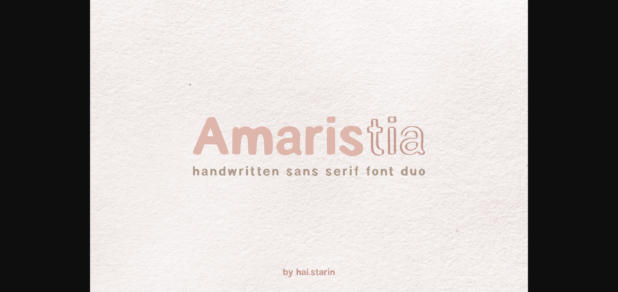 Amaristia Font Poster 3