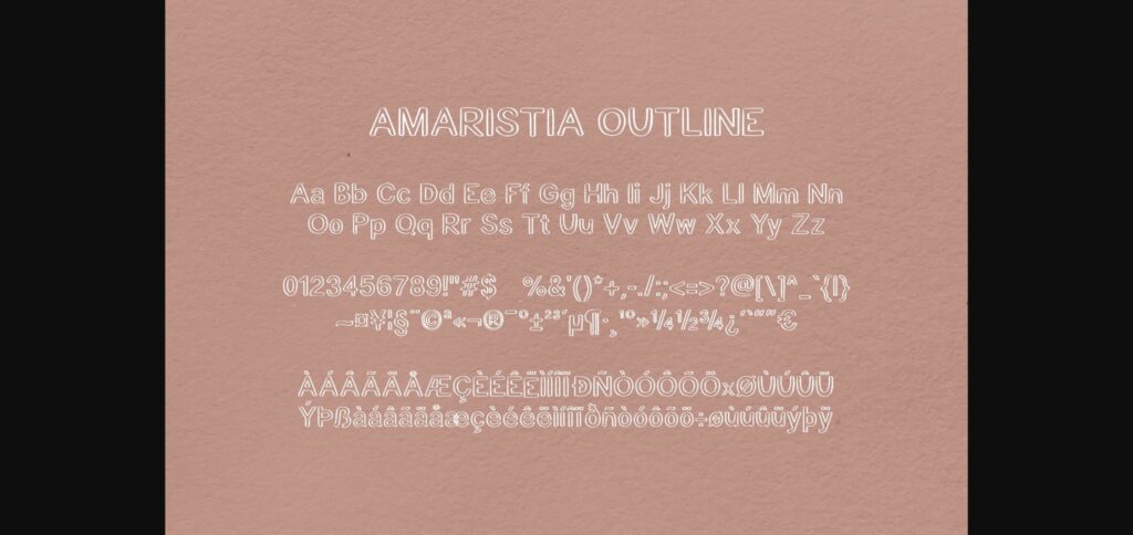 Amaristia Font Poster 4