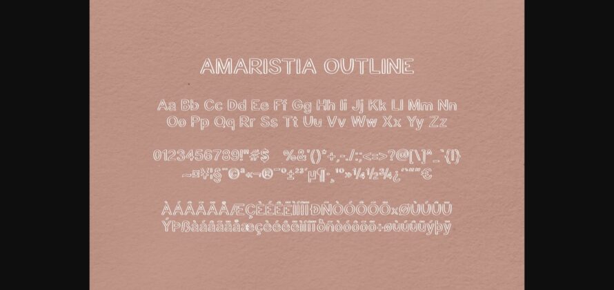 Amaristia Font Poster 4