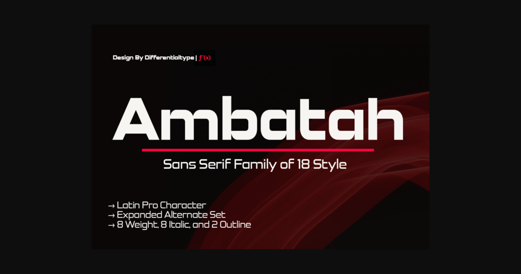 Ambatah Font Poster 3