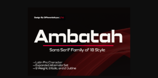 Ambatah Font Poster 1