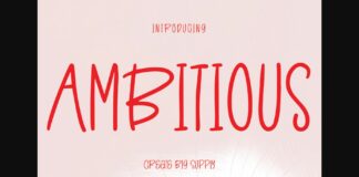 Ambitious Font Poster 1