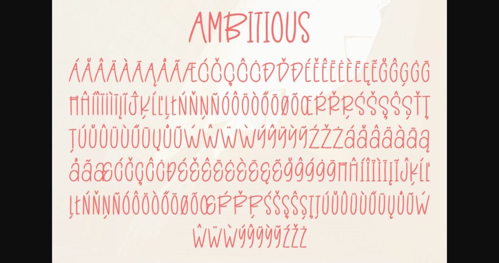 Ambitious Font Poster 11