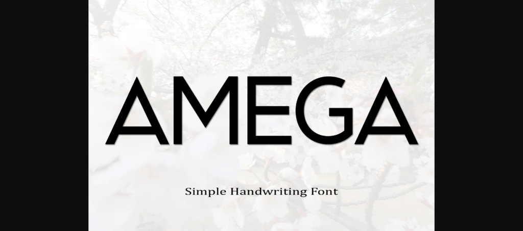 Amega Font Poster 3