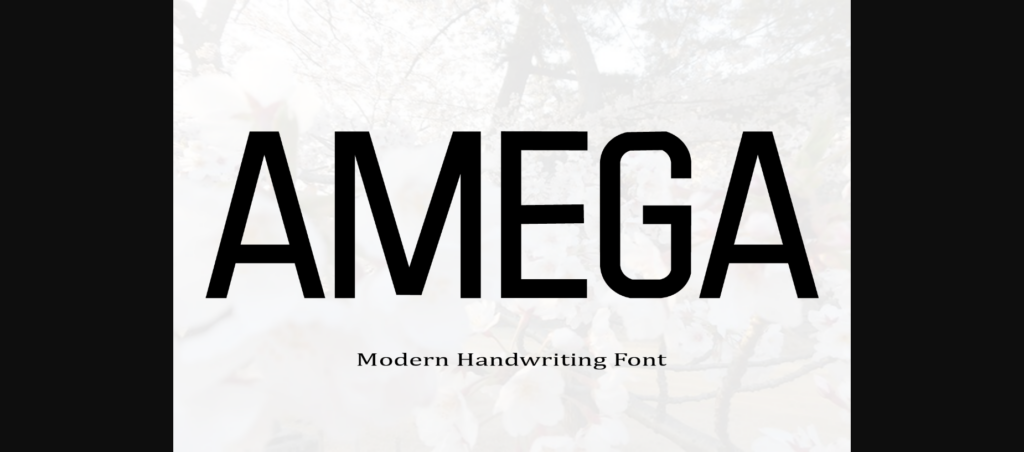 Amega Font Poster 3