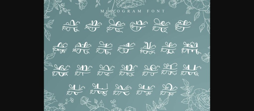 Ameliana Monogram Font Poster 8