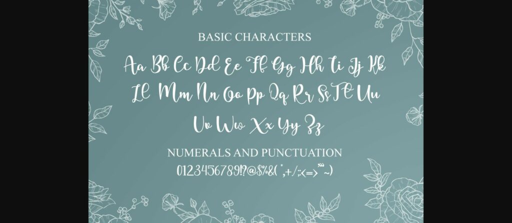 Ameliana Monogram Font Poster 9