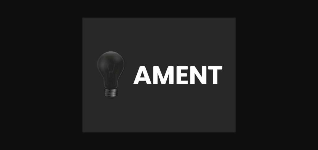 Ament Font Poster 3