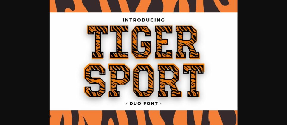 Tiger Sport  Font Poster 3