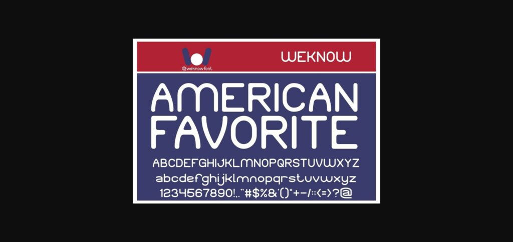 American Favorite Font Poster 3