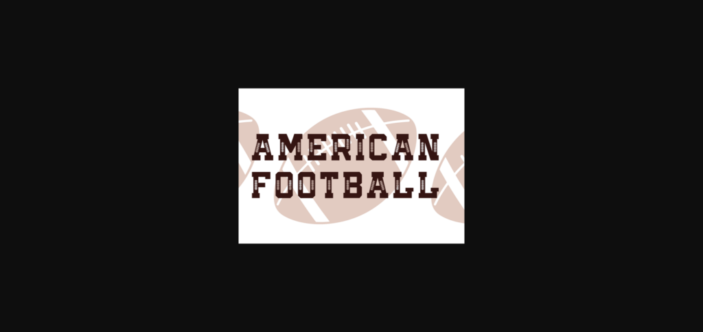 American Football Font Poster 3
