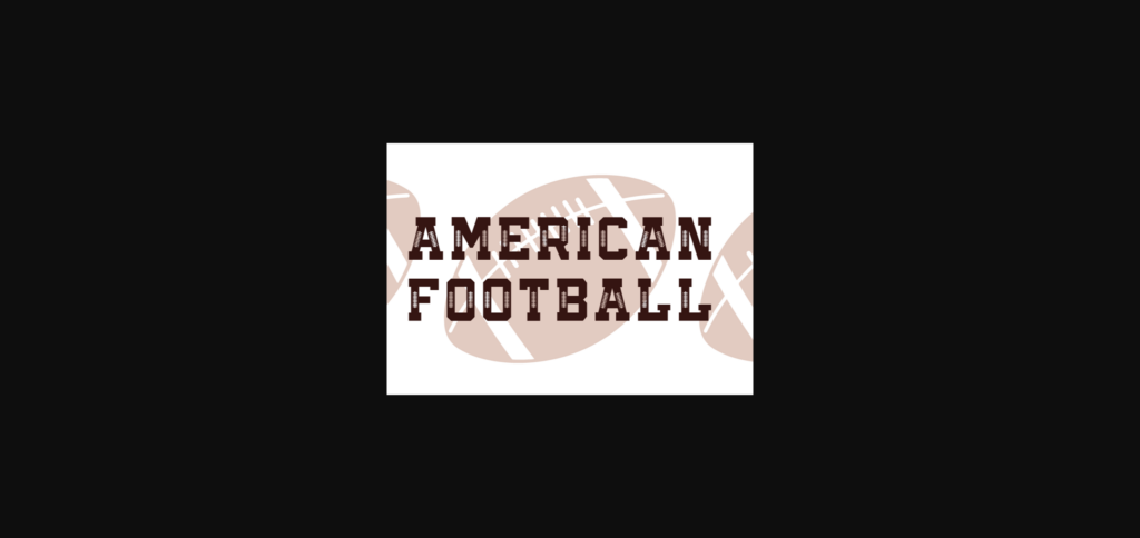 American Football Font Poster 1