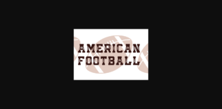 American Football Font Poster 1