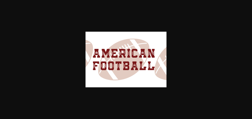 American Football Font Poster 4
