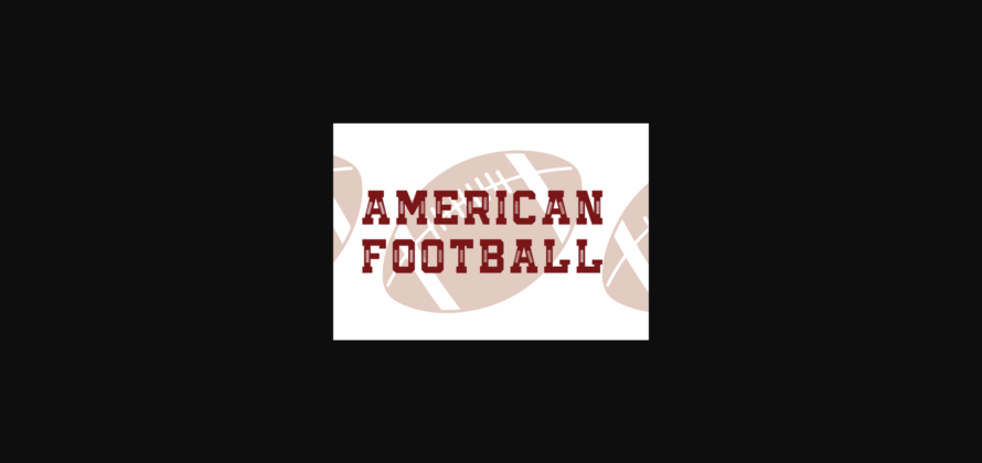 American Football Font Poster 2