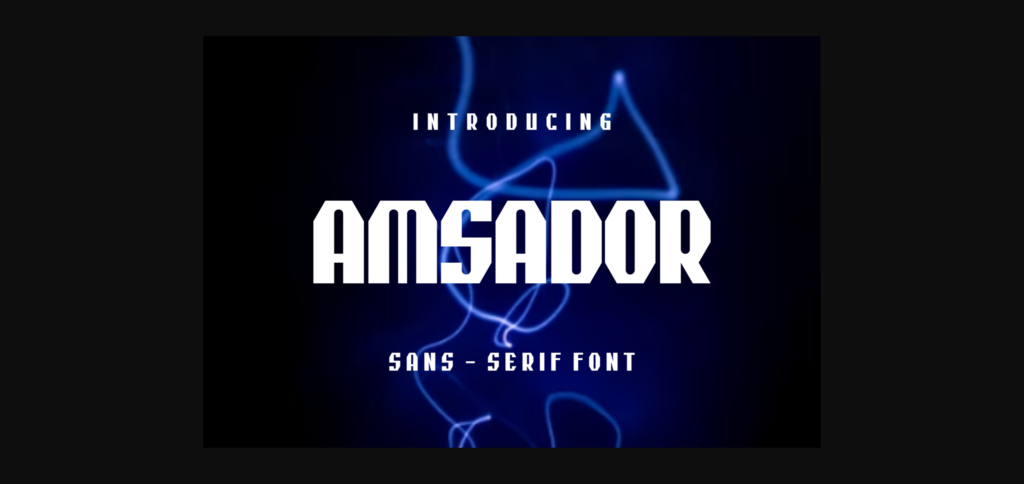 Amsador Font Poster 3