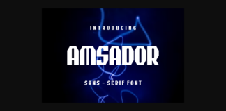 Amsador Font Poster 1