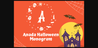 Anada Halloween Monogram Font Poster 1