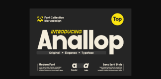 Anallop Font Poster 1