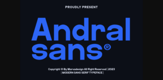 Andral Font Poster 1