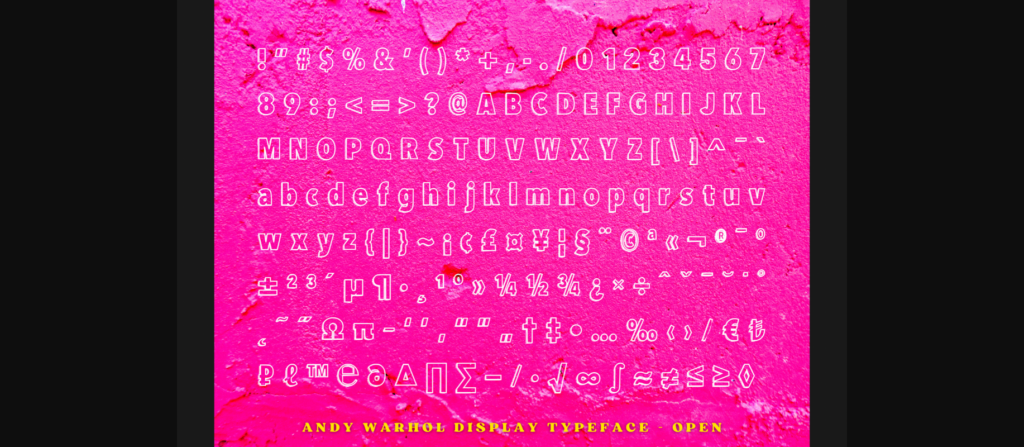 Andy Warhol Font Poster 9