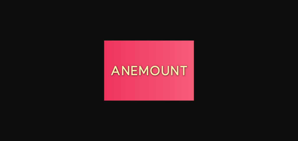 Anemount Font Poster 3