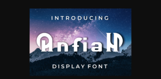 Anfiah Font Poster 1