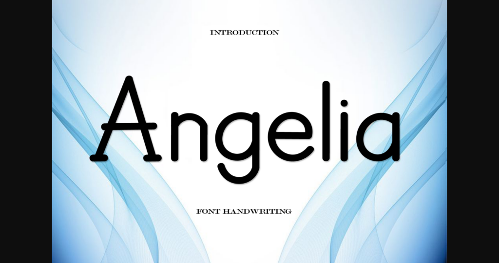 Angelia Font Poster 1