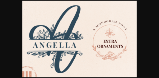 Angella Monogram Font Poster 1