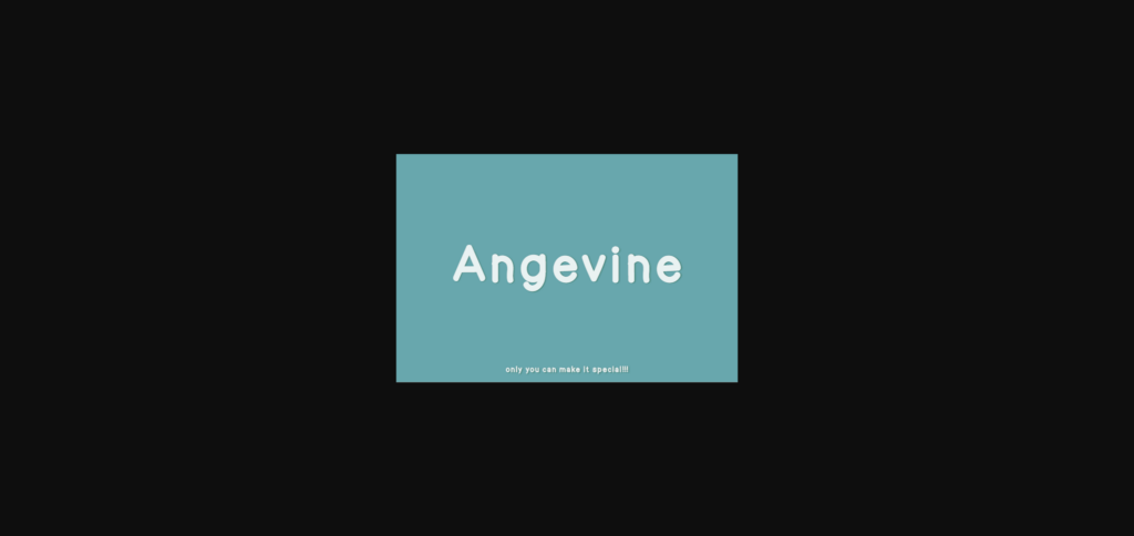 Angevine Font Poster 3