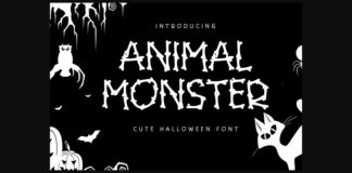 Animal Monster Font Poster 1