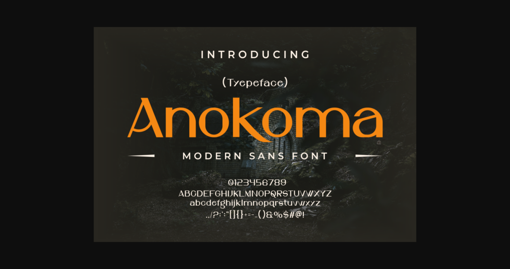 Anokoma Font Poster 1