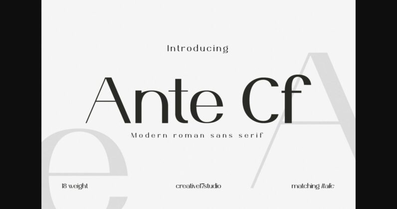 Ante Cf Font Poster 3