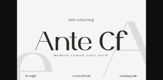 Ante Cf Font Poster 1