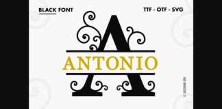 Antonio Split Monogram Font Poster 1