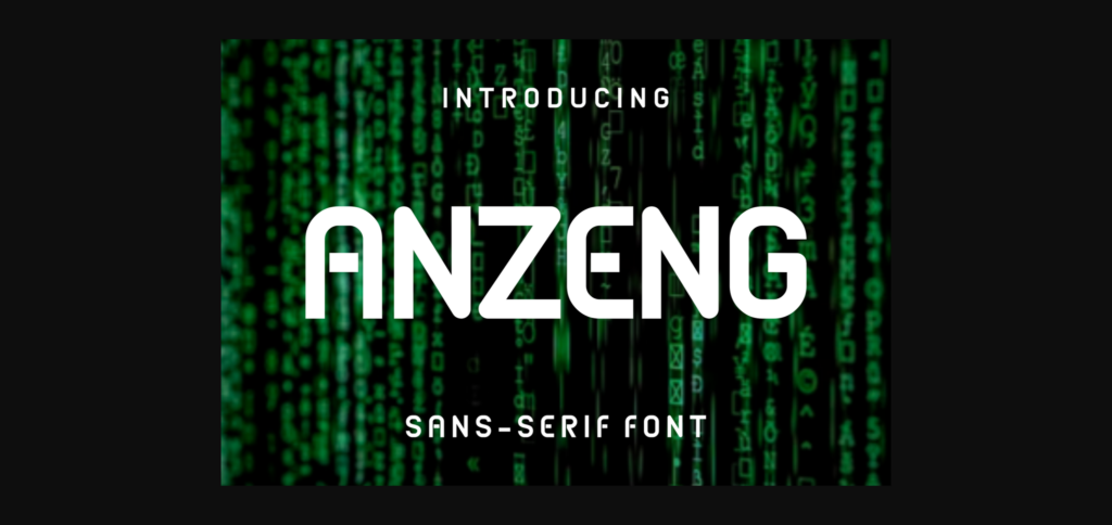 Anzeng Font Poster 3