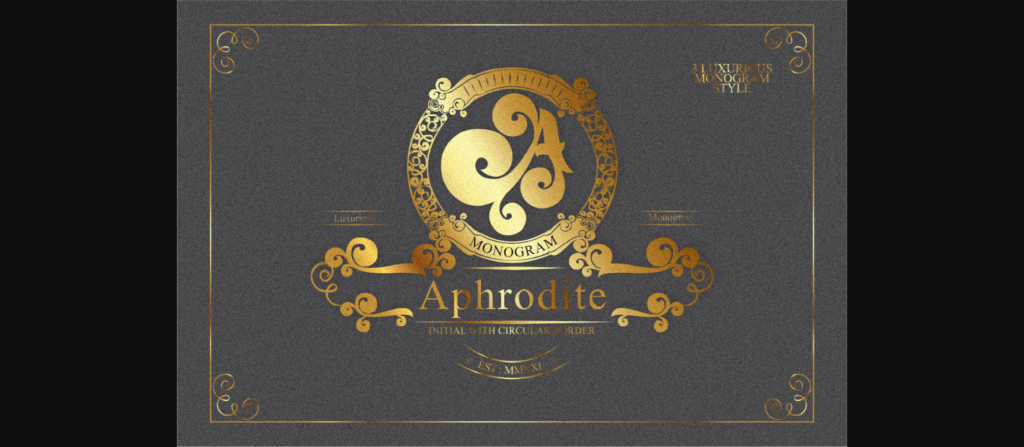 Aphrodite Monogram Font Poster 3