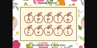 Apple Fruit Font Poster 1