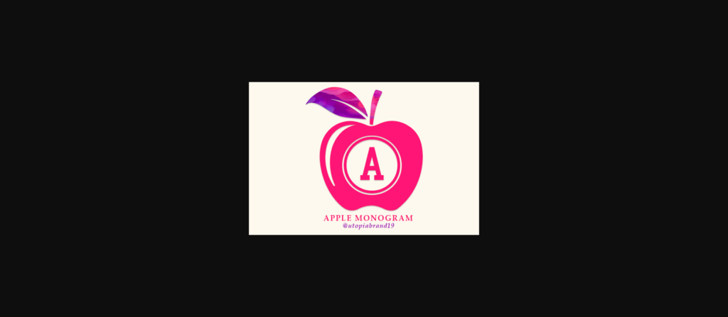 Apple Monogram Font Poster 3