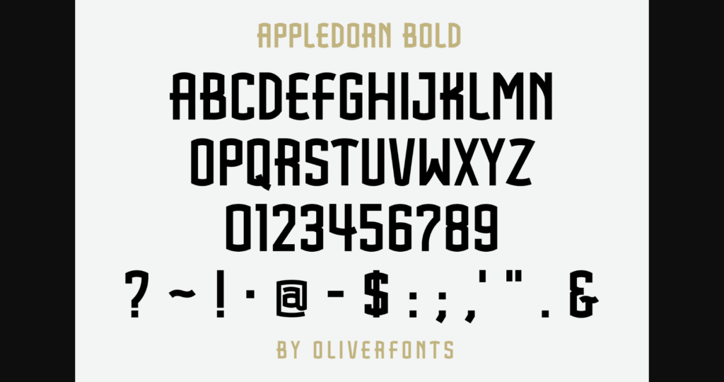 Appledorn Font Poster 10