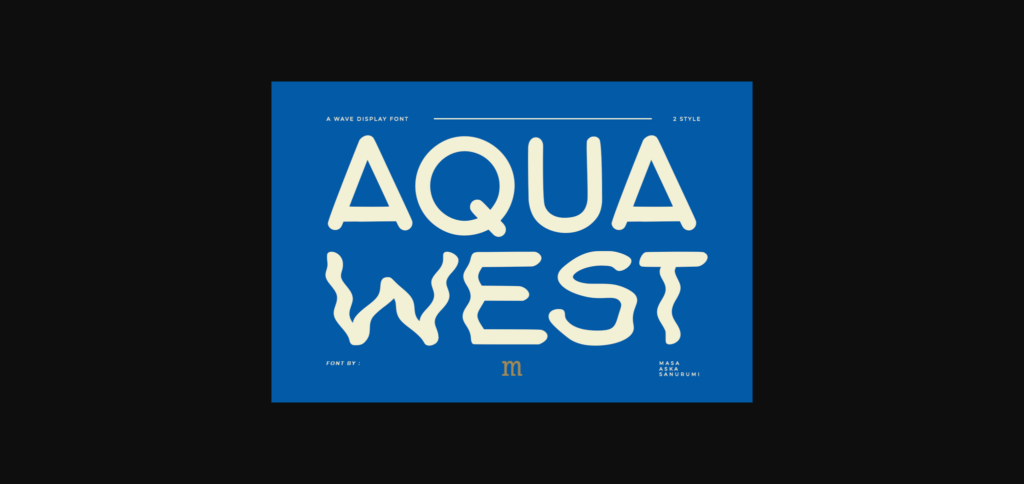 Aqua West Font Poster 3