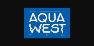 Aqua West Font Poster 1